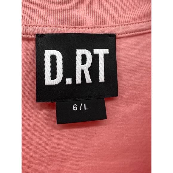 D.RT Men's Pink Vinyl Adjust Adapt Evolve Graphic Short Sleeve T-Shirt SZ L - Picture 8 of 9